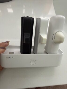 iWALK Charging Dock with Three Compact Power Banks - White
